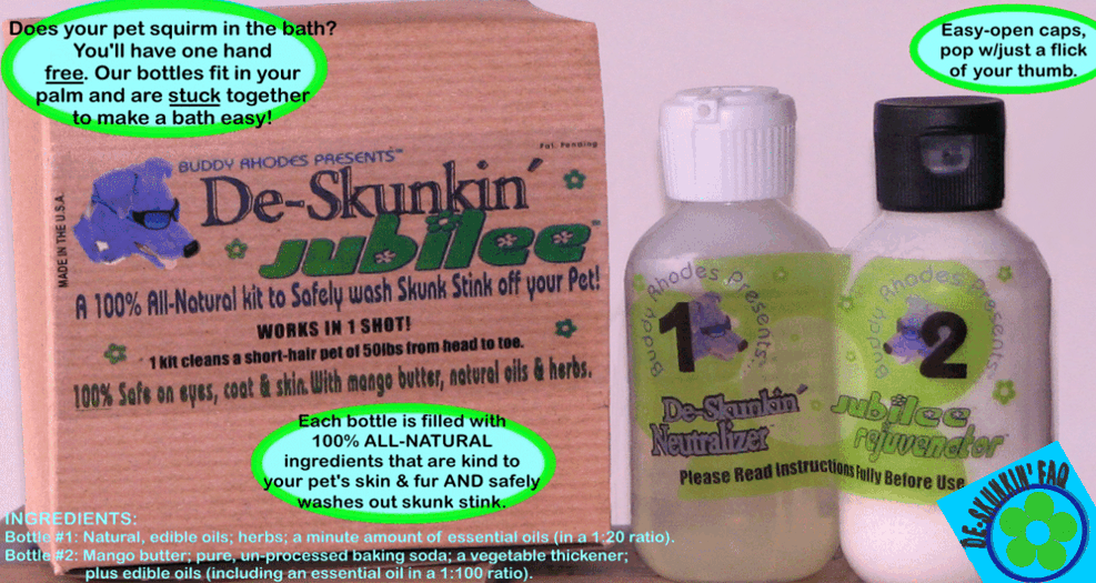 Get skunk smell out of your dog safely in 1 shot!